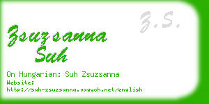 zsuzsanna suh business card